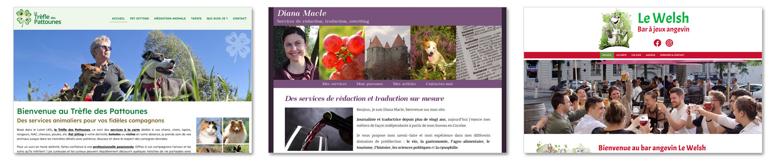 Portfolio sites web personnalisés vitrines ou interactifs