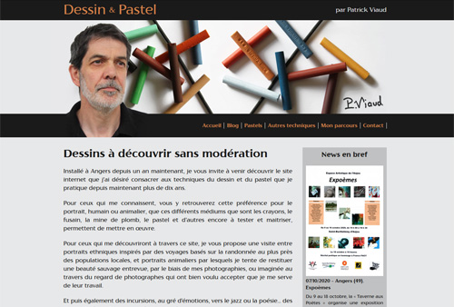 Site web de l'artiste Patrick Viaud conçu par Yorleen Design